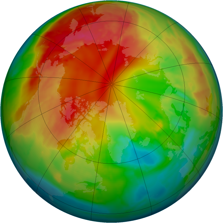 Arctic ozone map for 18 February 2012